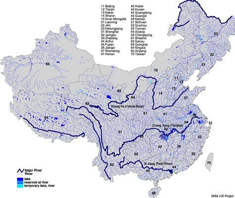what are three major rivers in china